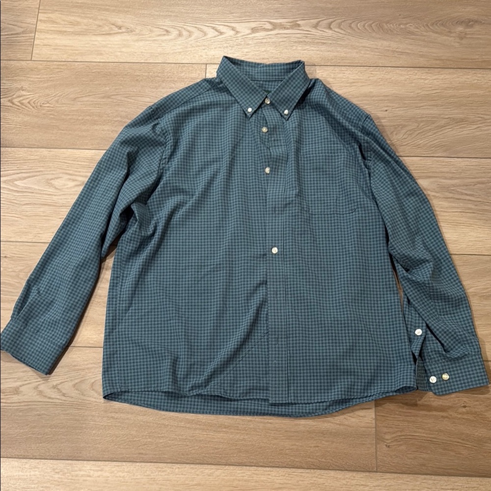 Orvis button down dark teal color